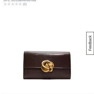 Ted Baker Black Clutch with Gold Floral Twist Lock